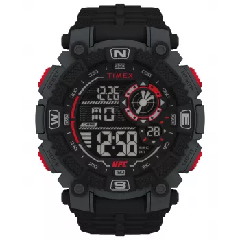 TIMEX Herren Digitaluhr Quarz TW5M53700 50mm Schwarz Resin Silikon