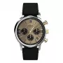 Timex Herren Expedition Scout TW2W60300A Analog-Quarzuhr - 43mm, schwarzes Zifferblatt, braunes Lederarmband, INDIGLO Nachtlicht