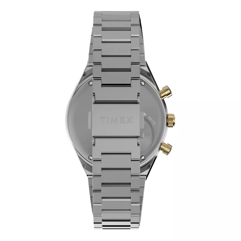 Timex Herren TW2W64200 Quarzuhr mit braunem Lederarmband und schwarzem Zifferblatt, 40mm
