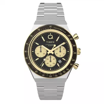 Timex Herren TW2W64200 Quarzuhr mit braunem Lederarmband und schwarzem Zifferblatt, 40mm