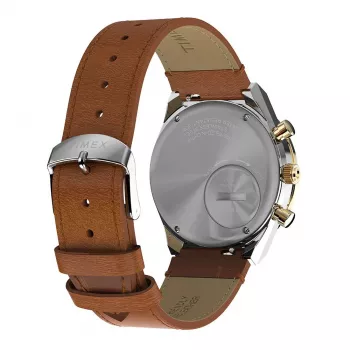 Timex TW2W64400 Herren-Feldarmbanduhr 42mm schwarzes Zifferblatt braunes Lederarmband