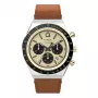 Timex TW2W64400 Herren-Feldarmbanduhr 42mm schwarzes Zifferblatt braunes Lederarmband