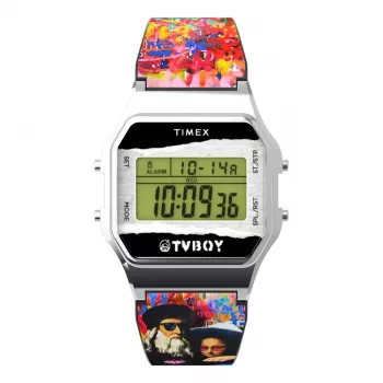 Timex Unisex TW2Y46800 34mm Silber Blau Edelstahl Quarz Uhr