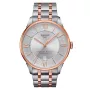 TISSOT T-Classic Chemin des Tourelles Herren Automatikuhr 42mm Edelstahl mit Roségold PVD