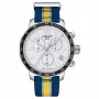 TISSOT T-Sport Chrono XL Classic Herrenuhr 42mm Braunes Lederband Silbernes Zifferblatt T09541717372