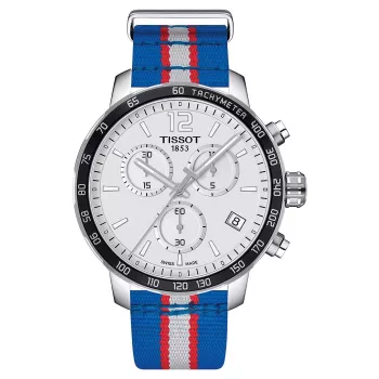 TISSOT T-Sport PRS 200 Herrenchronograph 42mm blaues Zifferblatt Edelstahl