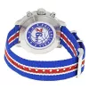 TISSOT T-Sport Quickster Herren-Chronograph Uhr 42mm Silbernes Zifferblatt Blaues und Rotes Nylonband T09541717371