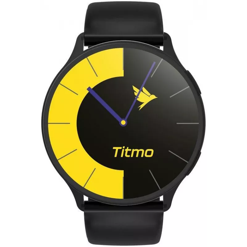 TITMO O-200 Smartwatch mit 1,32 Zoll AMOLED, GPS, Bluetooth 5.0, Herzfrequenzmessung, IP68 - Schwarz