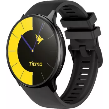TITMO O-200 Smartwatch mit 1,32 Zoll AMOLED, GPS, Bluetooth 5.0, Herzfrequenzmessung, IP68 - Schwarz