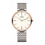 TITONI Airmaster Herrenuhr TQ52718SRG606 37mm Swiss Quarz Silbernes Zifferblatt Braunes Lederarmband