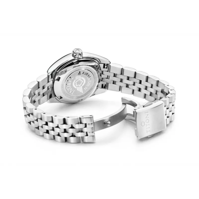 TITONI Damen Automatikuhr 23909S-354 27mm Edelstahl Silbernes Zifferblatt