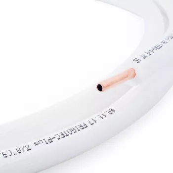 TIVENTO Flex 3/8 inch vorisolierte Kupferrohr 50 m Rolle - Cu-DHP mit PE-Schaumisolierung