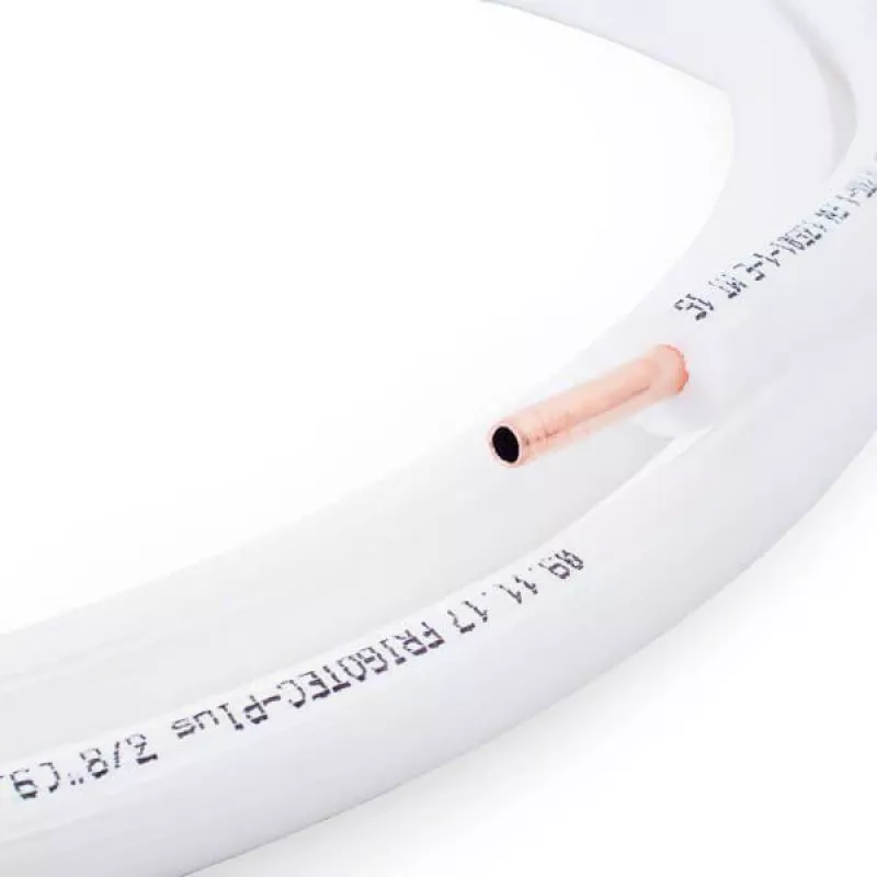 TIVENTO Flex Vorgedämmtes Kupferrohr 1/4 inch (6,35 mm) - 50 m Rolle