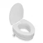 TM2 Toilettensitzerhöhung mit Deckel, 10 cm Erhöhung, 225 kg Belastbarkeit, Weiß