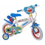Toimsa Doraemon 12 Kinderfahrrad - 12 Zoll Räder, Stahlrahmen, Blau/Weiß