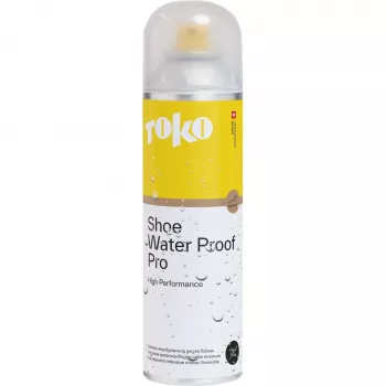 Toko Shoe Water Proof Pro 250ml - PFC-freies Imprägnierspray für Leder, Wildleder, Nubuk, Textilien, Synthetik, atmungsaktive Membranen