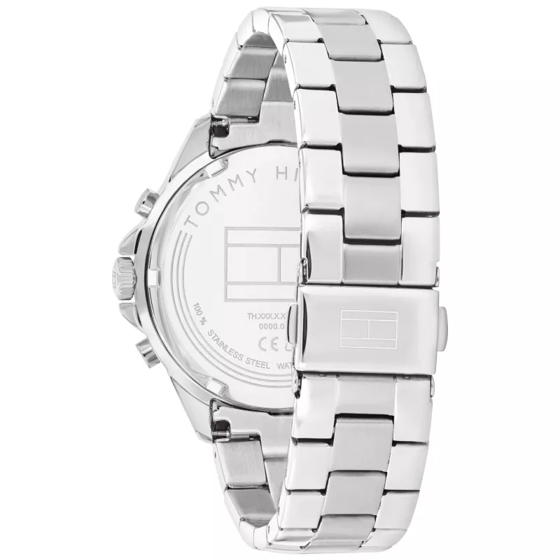 Tommy Hilfiger Damon Herren-Quarz-Analoguhr 40mm Edelstahl Blaues Zifferblatt