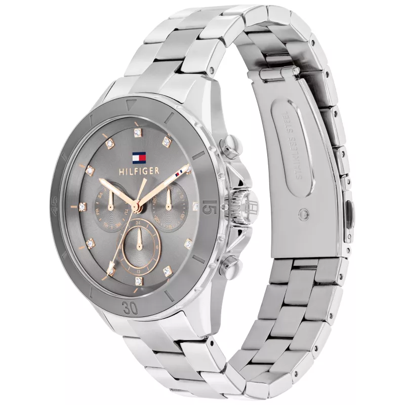 Tommy Hilfiger Damon Herren-Quarz-Analoguhr 40mm Edelstahl Blaues Zifferblatt