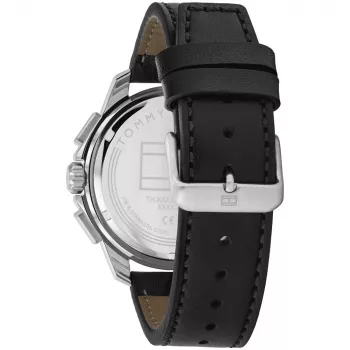 Tommy Hilfiger Herren 1710619 Analog Quarzuhr 46mm Blaues Zifferblatt Edelstahl