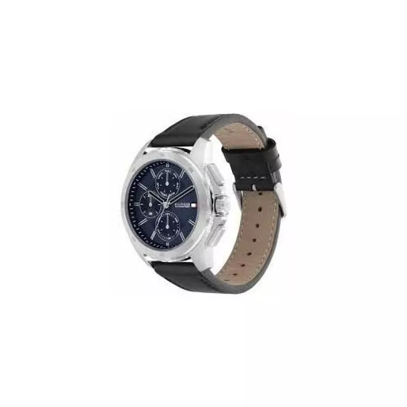 Tommy Hilfiger Herren 1710619 Analog Quarzuhr 46mm Blaues Zifferblatt Edelstahl