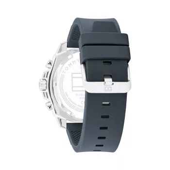 Tommy Hilfiger Herren 1710687 Analog Quarzuhr 48 mm Edelstahl Blaues Zifferblatt