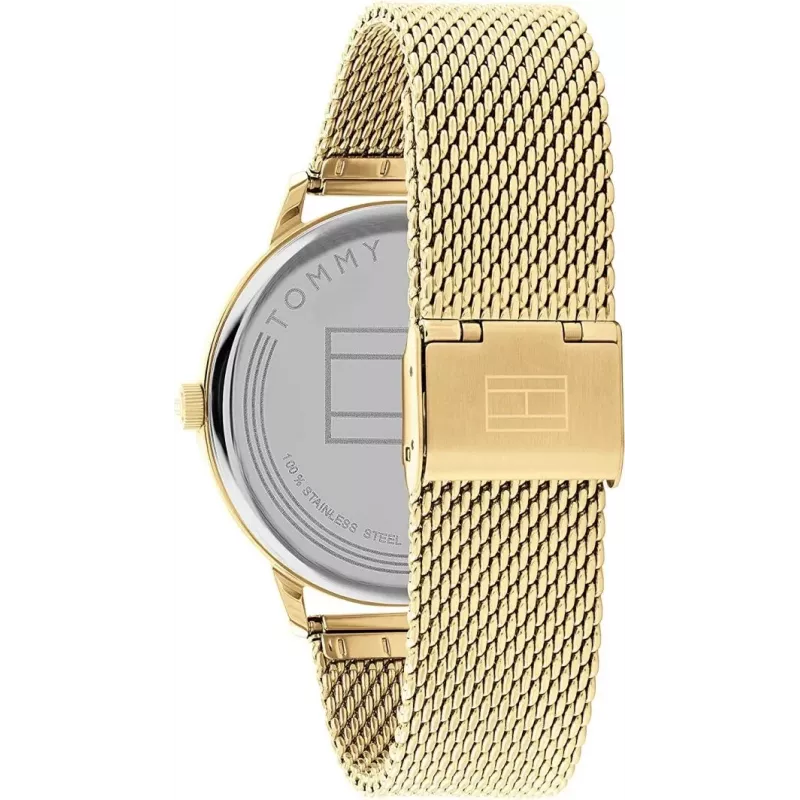 Tommy Hilfiger Herren 1791877 Analog Quarzuhr 43mm Edelstahl Blaues Zifferblatt