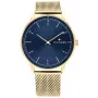 Tommy Hilfiger Herren 1791877 Analog Quarzuhr 43mm Edelstahl Blaues Zifferblatt