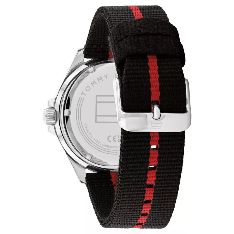 Tommy Hilfiger Herren 1792010 Analog Quarzuhr 43mm Edelstahl Blaues Zifferblatt