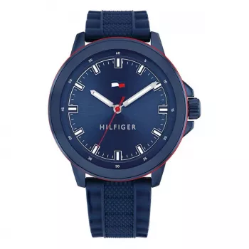Tommy Hilfiger Herren 1792022 Analog Quarzuhr 48mm Edelstahl Blaues Zifferblatt