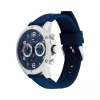 Tommy Hilfiger Herren 1792027 Analog Quarzuhr 44mm Blaues Zifferblatt Silber Edelstahl