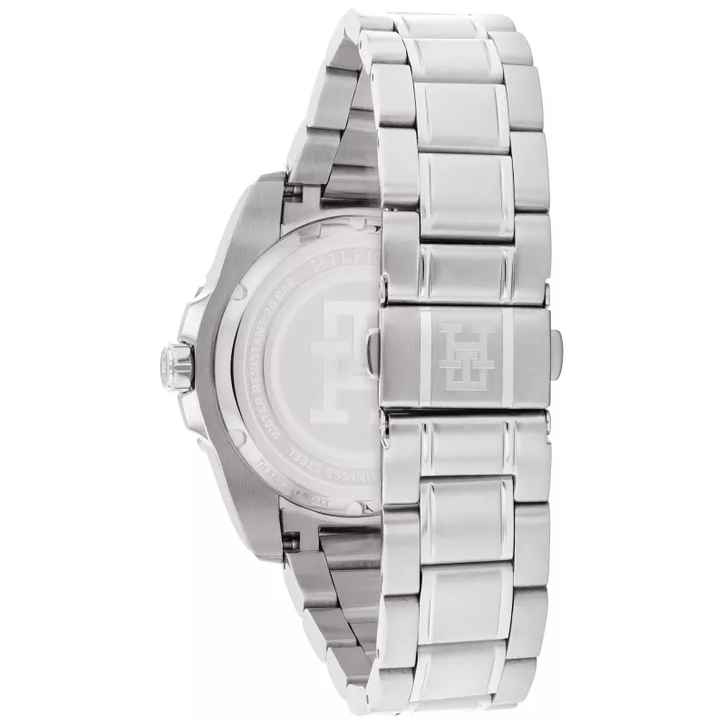 Tommy Hilfiger Herren 1792131 Analog-Quarzuhr 42mm blaues Zifferblatt braunes Leder