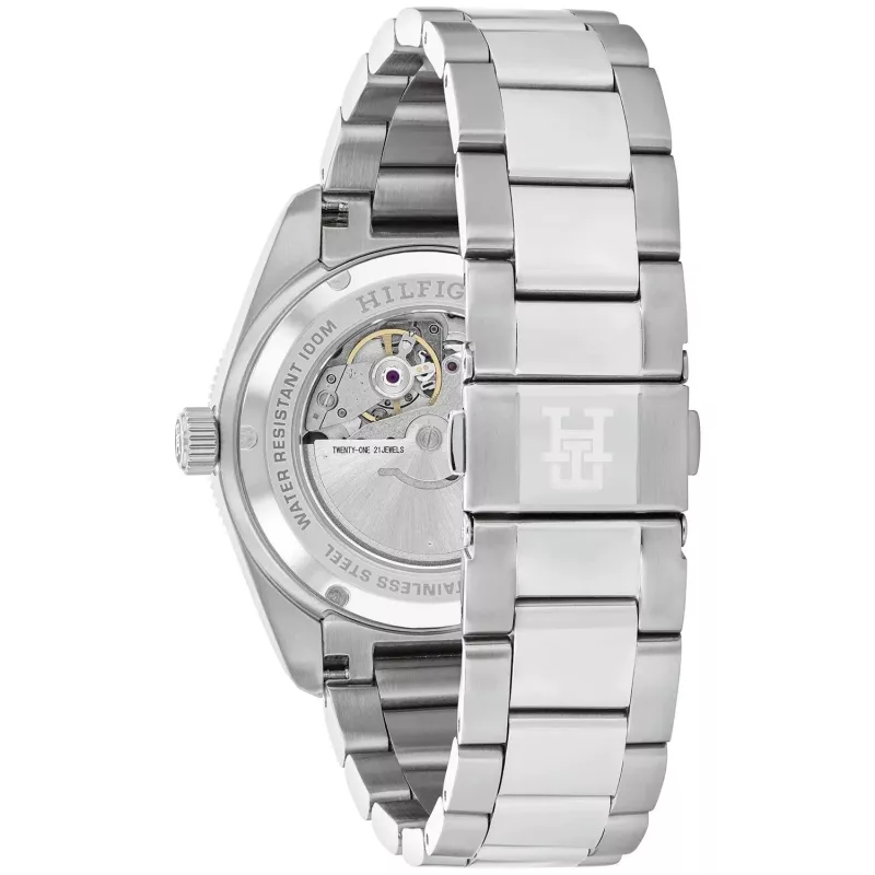 Tommy Hilfiger Herren 1792154 Quarz Edelstahl Uhr 40mm Blaues Zifferblatt
