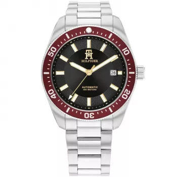 Tommy Hilfiger Herren 1792154 Quarz Edelstahl Uhr 40mm Blaues Zifferblatt