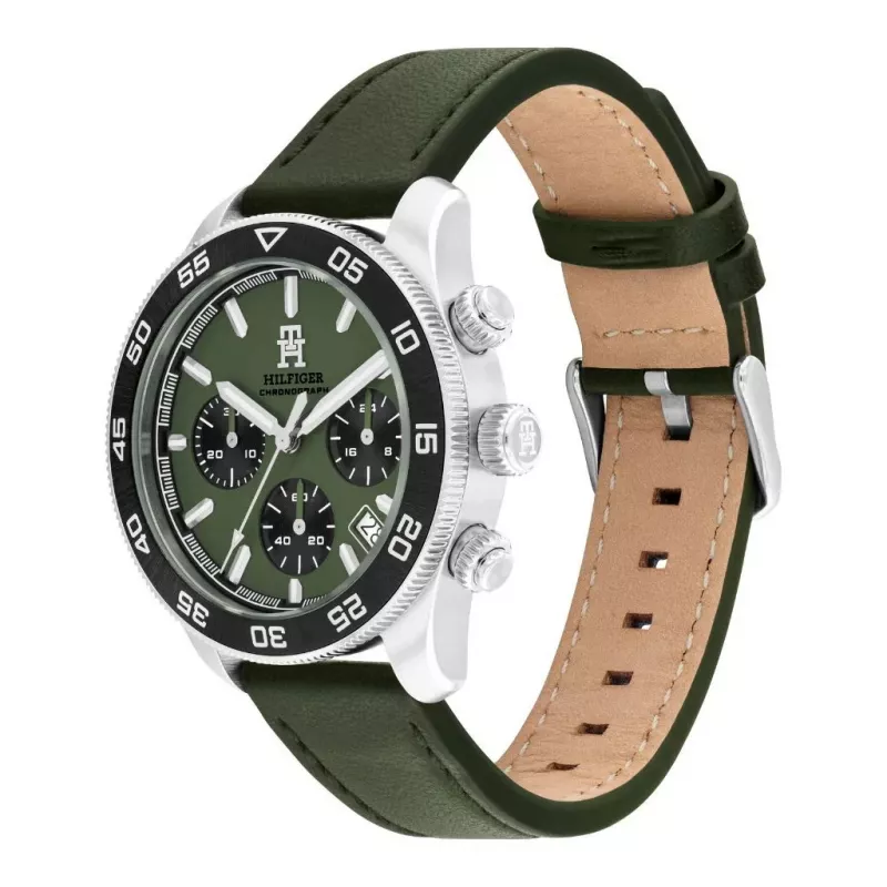 Tommy Hilfiger Herren 1792188 Analog Quarzuhr 40 mm Edelstahl Blaues Zifferblatt