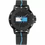 Tommy Hilfiger Herren Analog-Quarzuhr 1791999 45 mm Blaues Zifferblatt Braunes Leder