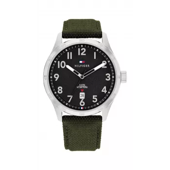 Tommy Hilfiger Herren Damon Quarz Analog Uhr 1710593 43mm Blaues Zifferblatt Edelstahl