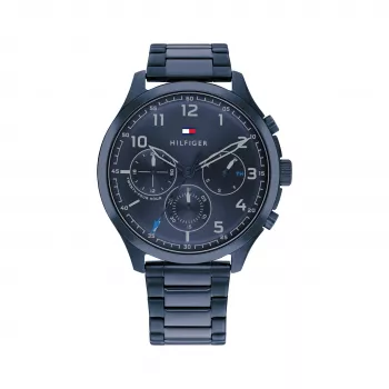 Tommy Hilfiger Herren Damon Quarzuhr 1791853 44mm Blau Silikon