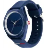 Tommy Hilfiger Herren Damon Quarzuhr 1791927 45mm blaues Zifferblatt Edelstahl-Mesh-Armband