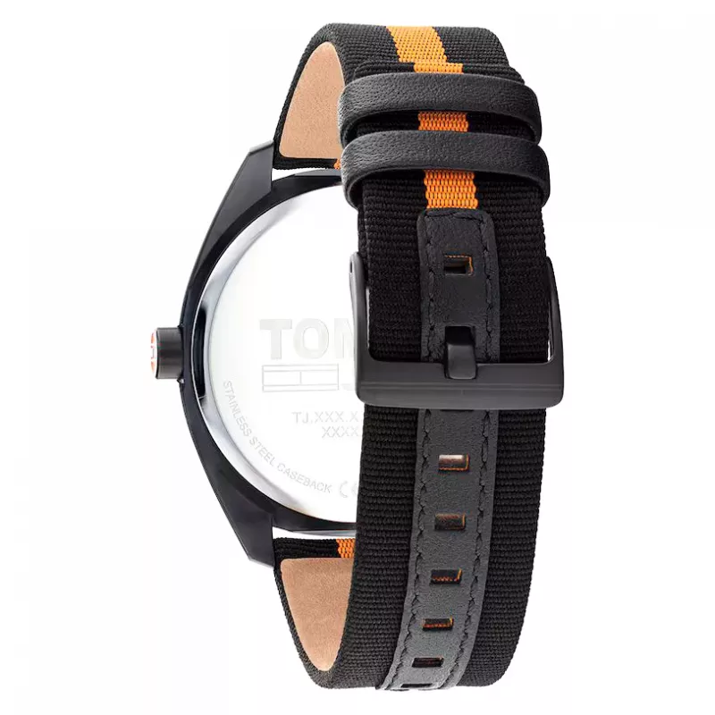 Tommy Hilfiger Herren Damon Quarzuhr 1792042 45 mm Edelstahl Blaues Zifferblatt