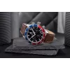 Tommy Hilfiger Herren Damon Quarzuhr 1792166 40mm blaues Zifferblatt braunes Leder