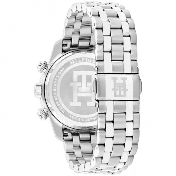 Tommy Hilfiger Herren Damon Quarzuhr 1792185 41mm blaues Zifferblatt Edelstahl