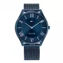 Tommy Hilfiger Herren Decker Quarzuhr 1710514 43mm Blaues Zifferblatt Braunes Leder