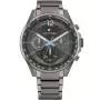 Tommy Hilfiger Herren Decker Quarzuhr 1791975 44 mm blaues Zifferblatt Edelstahl-Mesh