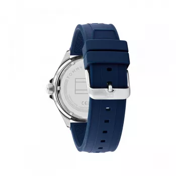 Tommy Hilfiger Herren Decker Quarzuhr 1792009 43mm Blaues Zifferblatt Edelstahl