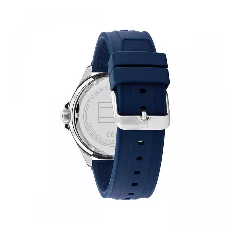 Tommy Hilfiger Herren Decker Quarzuhr 1792009 43mm Blaues Zifferblatt Edelstahl