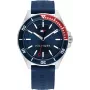 Tommy Hilfiger Herren Decker Quarzuhr 1792009 43mm Blaues Zifferblatt Edelstahl