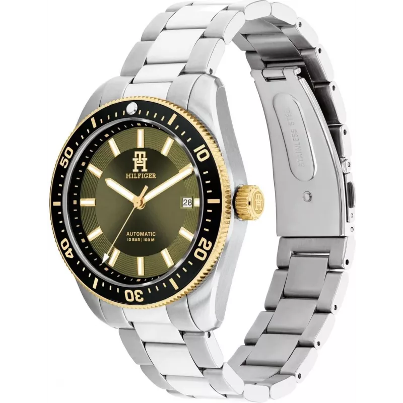 Tommy Hilfiger Herren Decker Quarzuhr 1792155 40mm blaues Zifferblatt Edelstahl