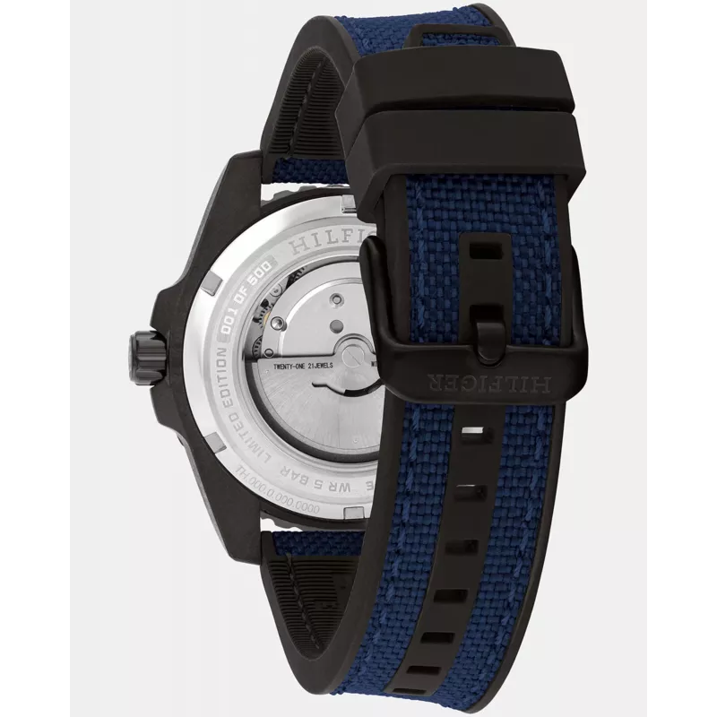 Tommy Hilfiger Herren Decker Quarzuhr 1792160 42mm Edelstahl Blaues Zifferblatt