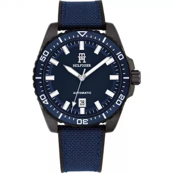Tommy Hilfiger Herren Decker Quarzuhr 1792160 42mm Edelstahl Blaues Zifferblatt