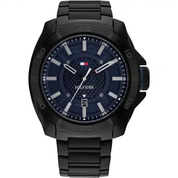 Tommy Hilfiger Herren Quarz Analog Uhr 1792139 49mm Blau Silikon